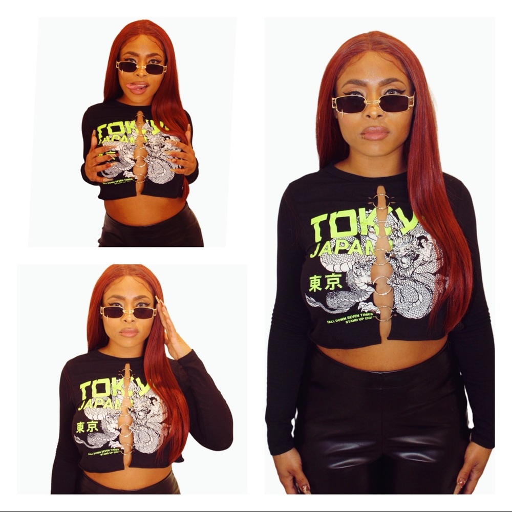 New ✨ Black Tokyo Crop Top